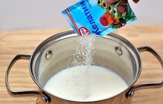 trộn sữa dừa với gelatin