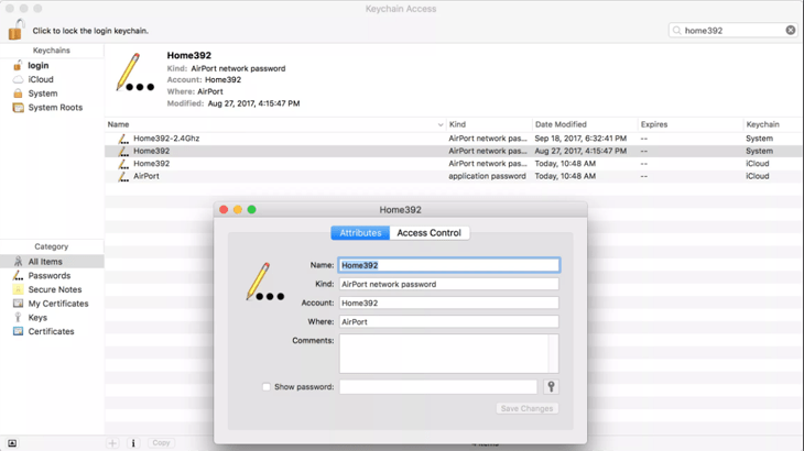 Xem mật khẩu đã lưu bằng iKeychain trên máy Mac