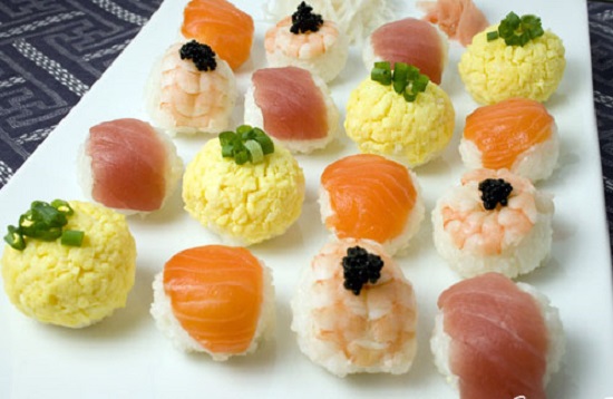 sushi temari hương vị Nhật Bản