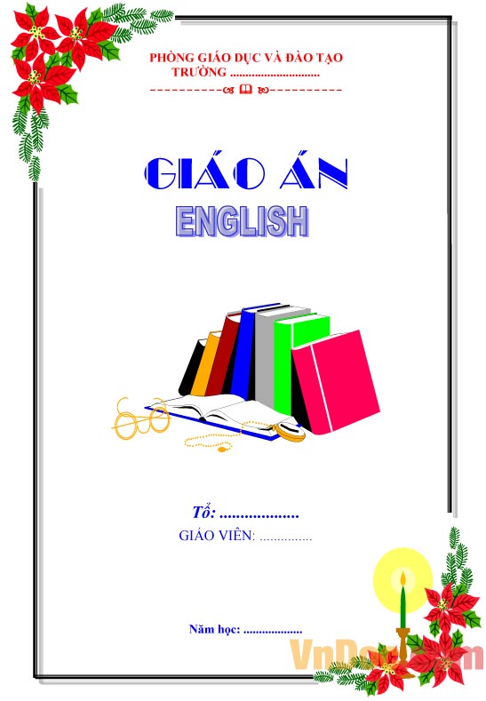Bìa giáo án môn Tiếng Anh
